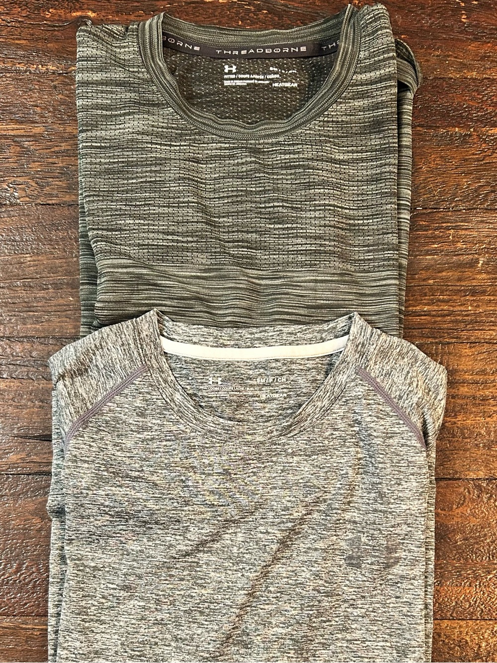 Under Armour Men's Short Sleeve Tech Tee Bundle - Olive Green & Heather Gray - Picture 2 of 15